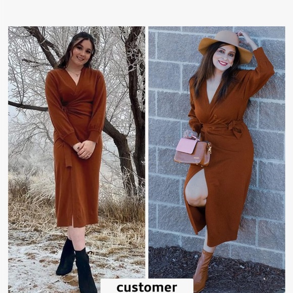 EXLURA Womens Knit Sweater Dress. - Picture 4 of 8